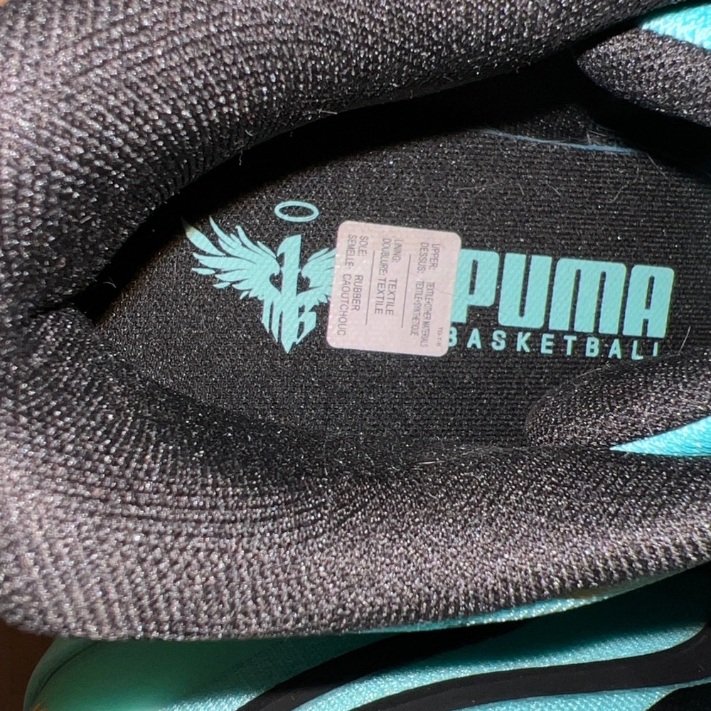 Men's Puma MB.02 Honeycomb Melo Basketball Shoes 10 Elektro Aqua 377590 01 - Picture 12 of 14
